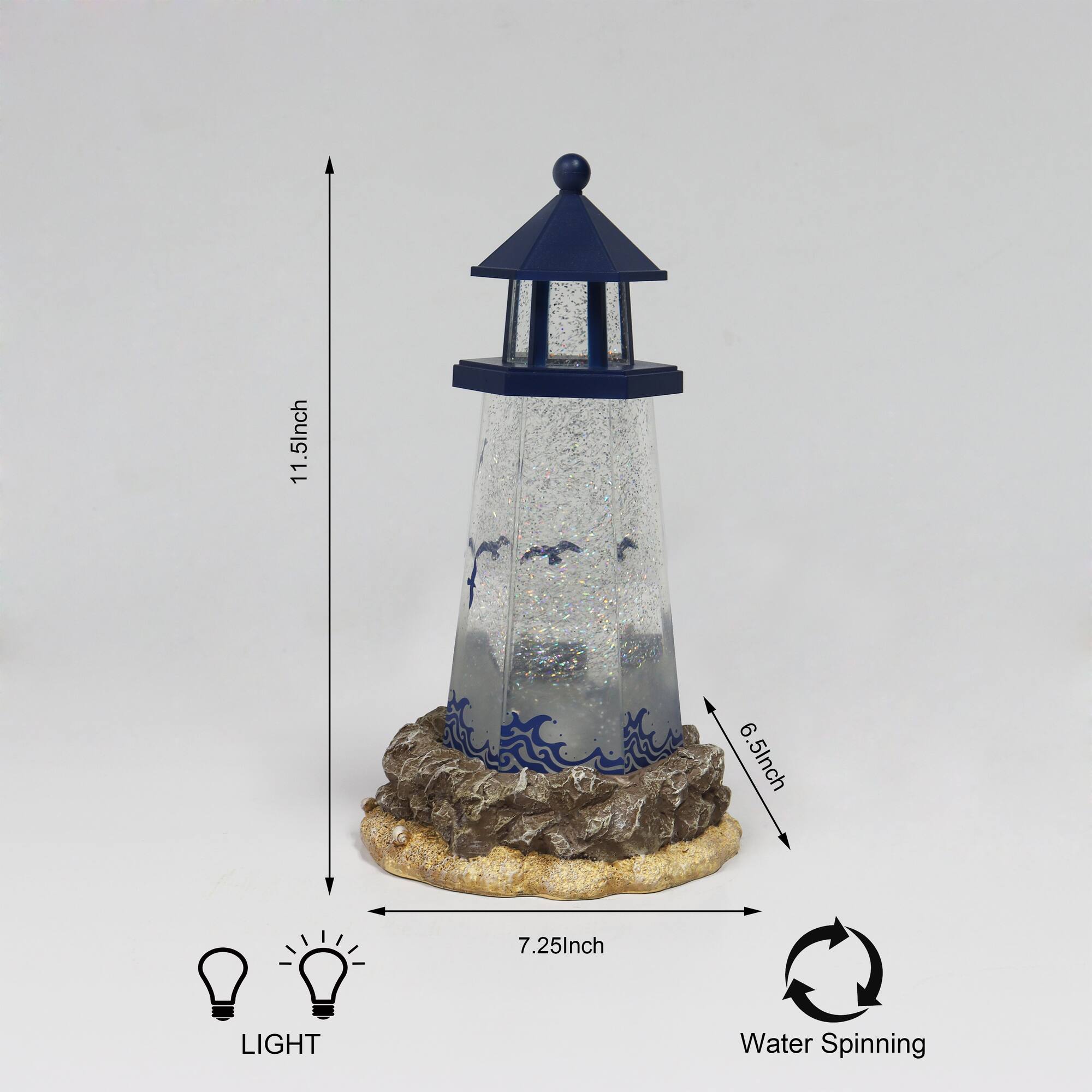 Moments in Time 11.5" Acrylic Lighthouse Décor